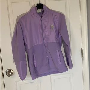 Lavender shimmer fleece jacket